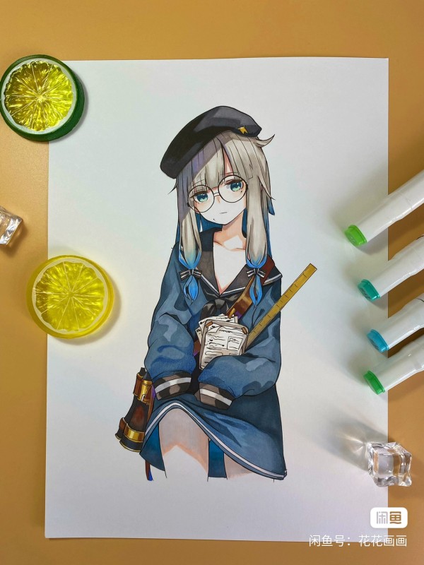 Flora's Japanese anime girl Hot Sexy Hand drawing with marker
