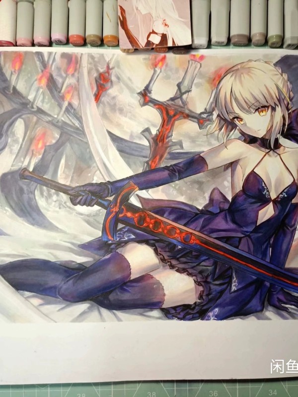 ZiYe's Japanese anime girl Hot Sexy Hand drawing with marker