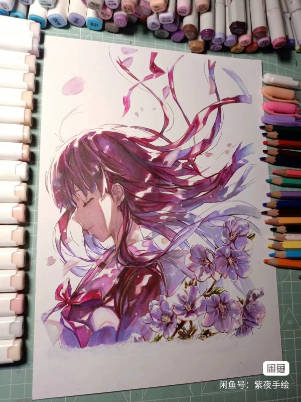 ZiYe's Japanese anime girl Hot Sexy Hand drawing with marker