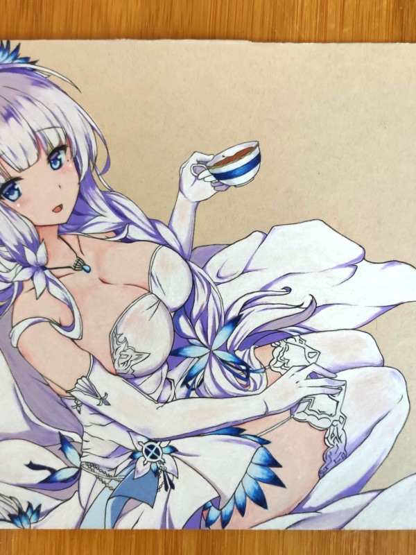 llao's Japanese anime girl Hot Sexy Hand drawing with marker(Cover:ナルメア)