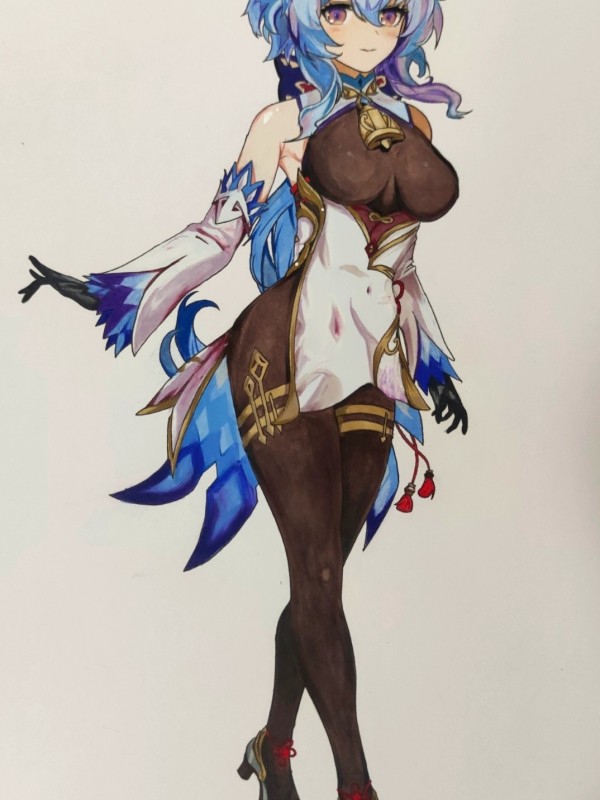 llao's Japanese anime girl Hot Sexy Hand drawing with marker(Cover:ナルメア)