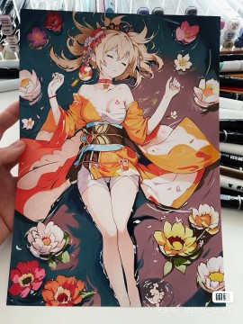 Katsudon's Genshin Impact Yoimiya Hot Sexy Hand drawing with marker