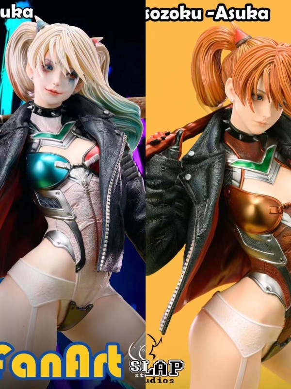 Slap Studio x Fanart Asuka Langley Soryu Harley Quinn Hot Sexy 1/4 Statue