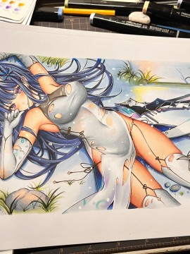 Sumumu's Hot Sexy girl Hand drawing with marker