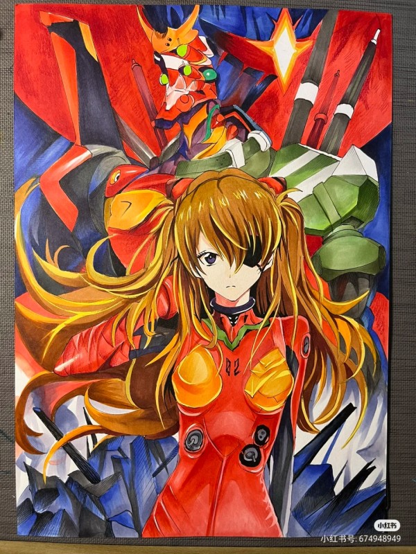 Duanlang's EVA Asuka Langley Soryu Hot Sexy Hand drawing with marker