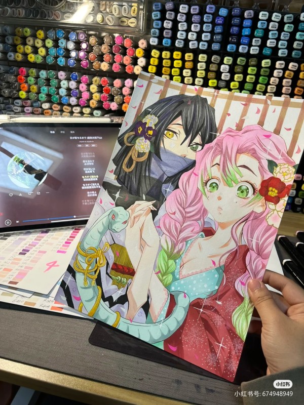 Duanlang's Demon Slayer Kanroji Mitsuri Hot Sexy Hand drawing with marker