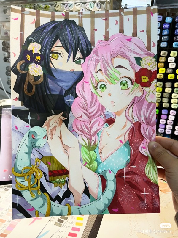 Duanlang's Demon Slayer Kanroji Mitsuri Hot Sexy Hand drawing with marker