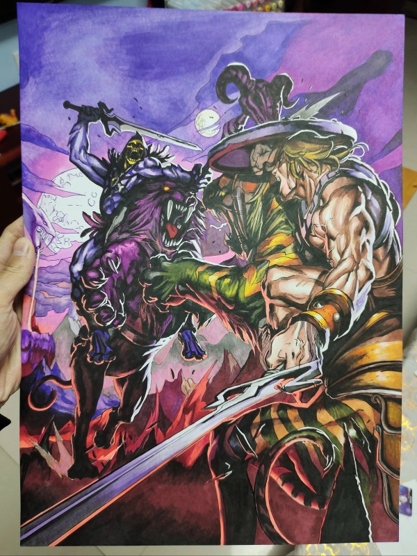 XiaKe's Heman vs Skeletor Hand drawing with marker