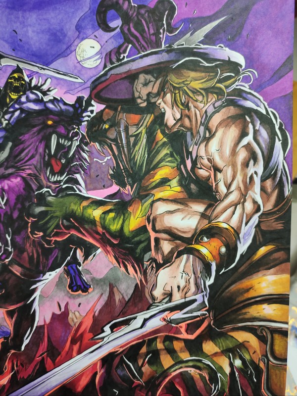 XiaKe's Heman vs Skeletor Hand drawing with marker