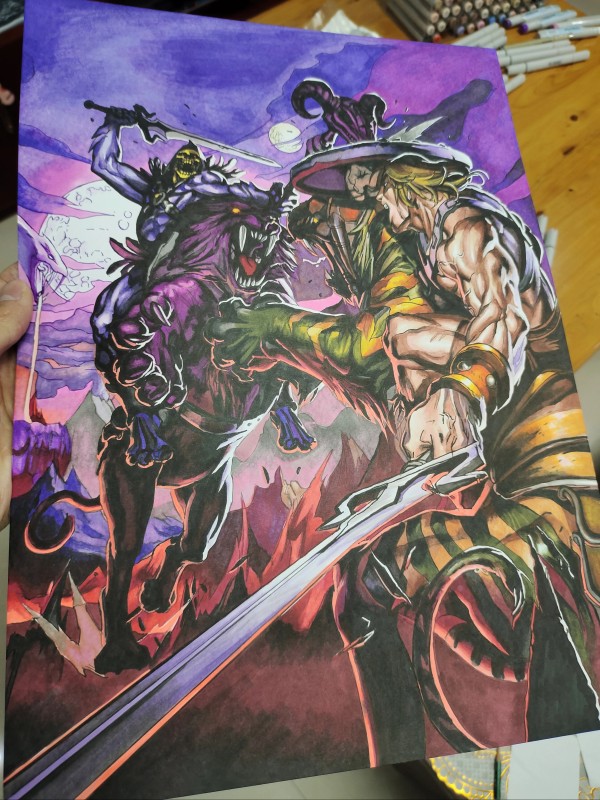 XiaKe's Heman vs Skeletor Hand drawing with marker