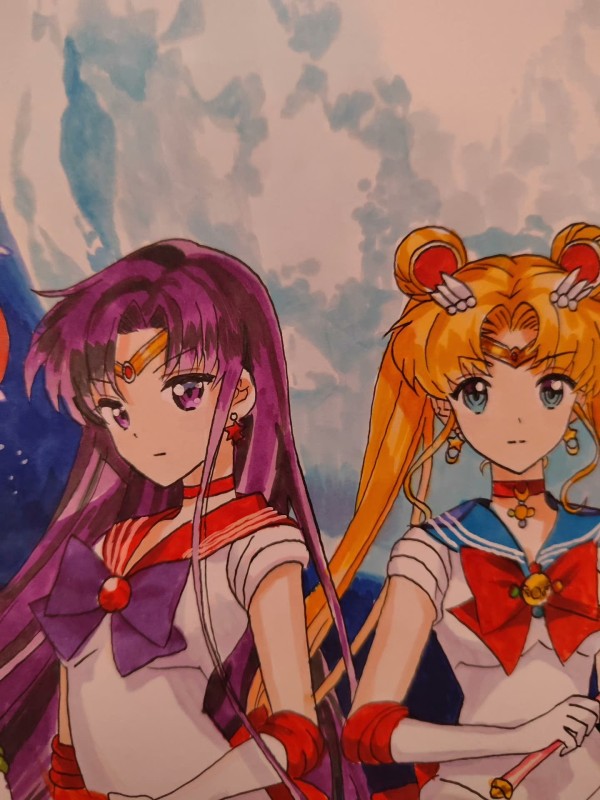 Oriental's Sailor Moon Hot Sexy Hand drawing with marker