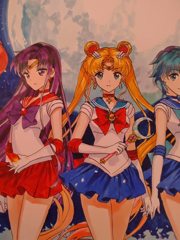 Oriental's Sailor Moon Hot Sexy Hand drawing with marker