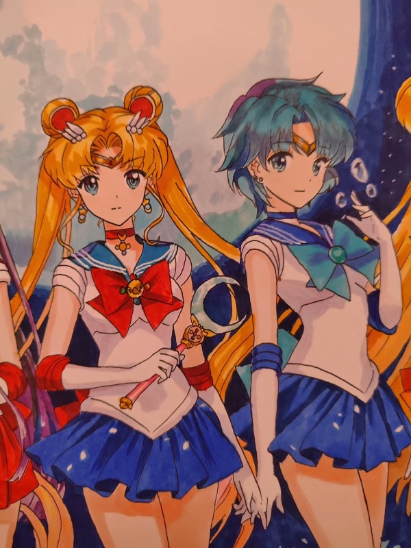 Oriental's Sailor Moon Hot Sexy Hand drawing with marker