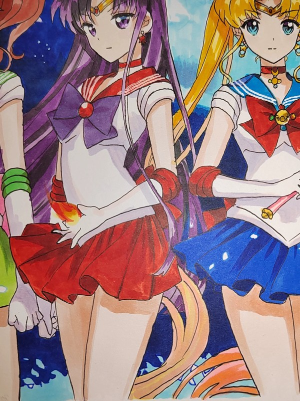 Oriental's Sailor Moon Hot Sexy Hand drawing with marker