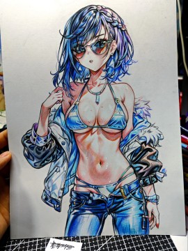 Liranxi's Genshin Impact Yelan Hot Sexy Hand drawing with colored pencil