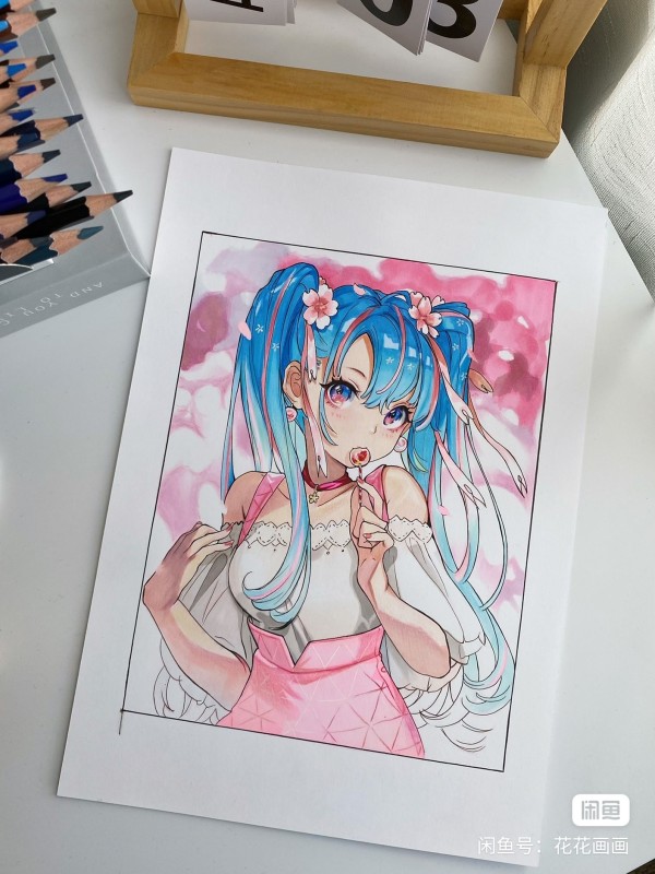 Flora's Japanese anime girl Hot Sexy Hand drawing with marker