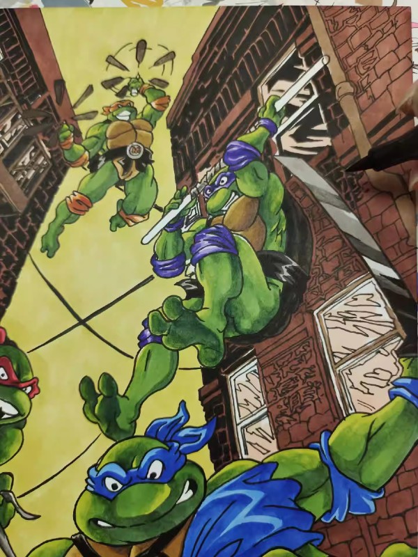 XiaKe's Teenage Mutant Ninja Turtles Hand drawing with marker