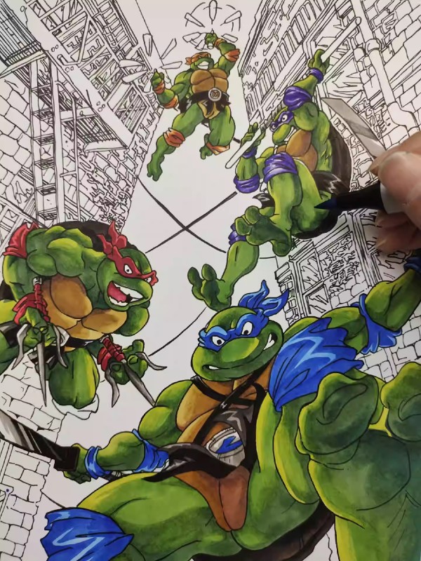 XiaKe's Teenage Mutant Ninja Turtles Hand drawing with marker