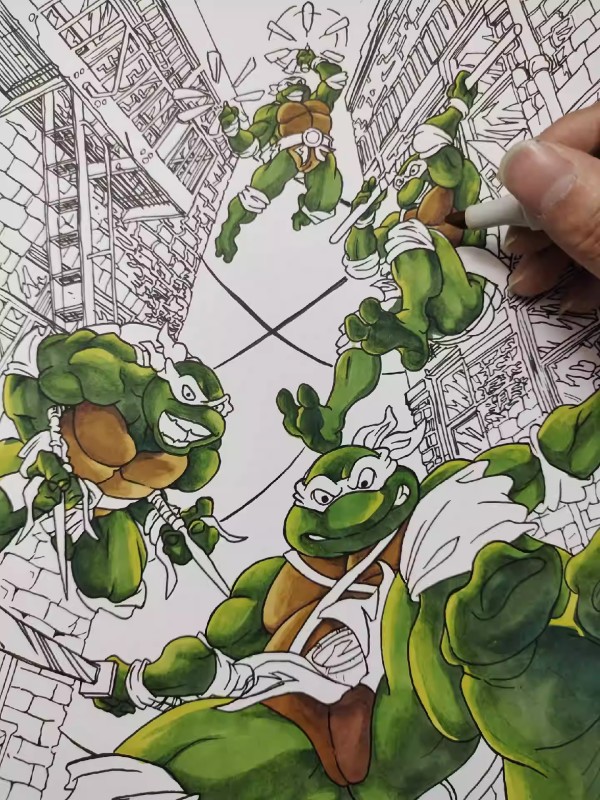 XiaKe's Teenage Mutant Ninja Turtles Hand drawing with marker