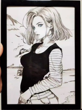 XiaKe's Dragon Ball Android 18 Hot Sexy Hand drawing with Pencil