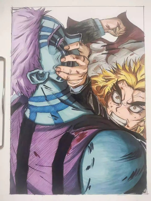 Hunfan's Demon Slayer Rengoku Kyoujurou Hand drawing with marker