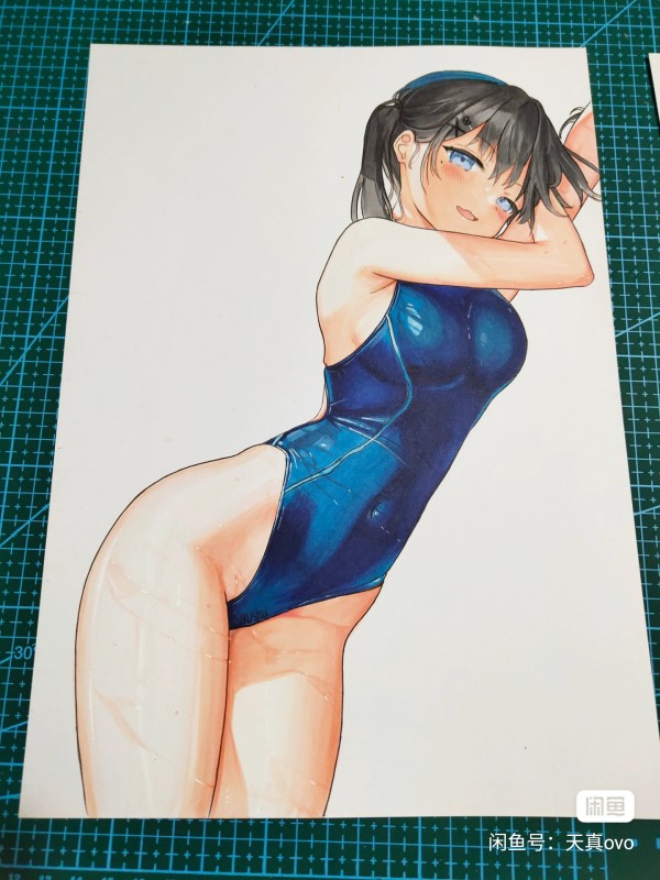 Naivete's Bikini girl Hot Sexy Hand drawing with marker