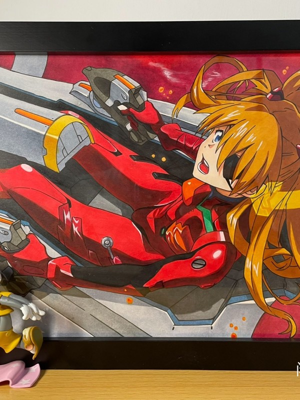 Kinxx's EVA Asuka Langley Soryu Hot Sexy Hand drawing with marker 3