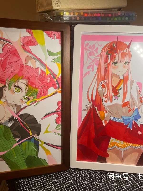 Qiqi's DARLING in the FRANXX 002 Zero Two Hot Sexy Hand drawing with marker