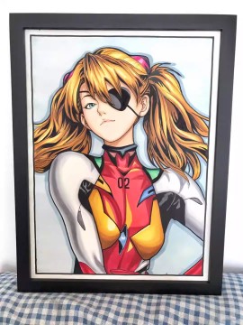 WUCENGBAN's EVA Asuka Langley Soryu Hot Sexy Hand drawing with marker