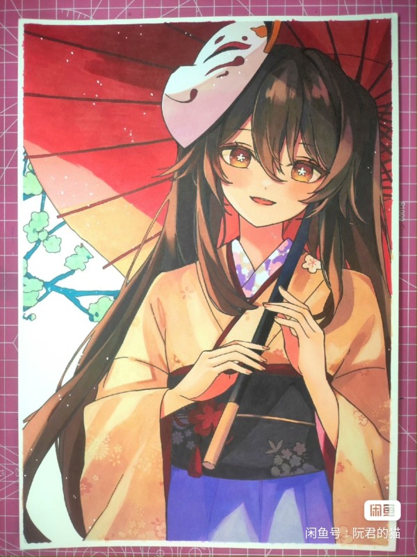 RuanJun's Japanese anime girl Hot Sexy Hand drawing with marker