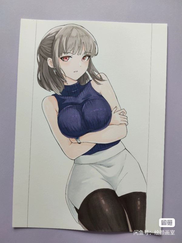 HuiYan's Japanese anime girl Hot Sexy Hand drawing with marker