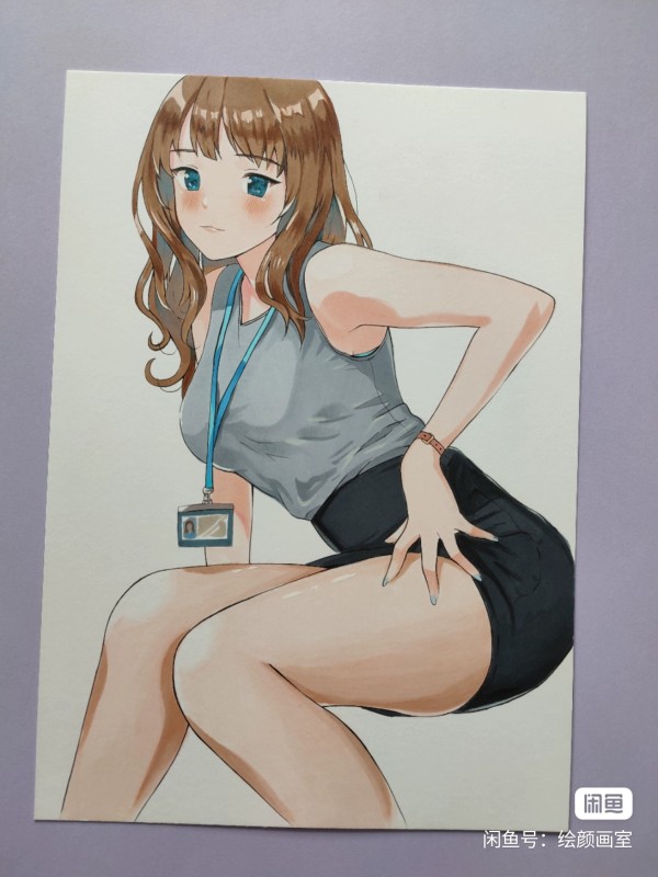HuiYan's Japanese anime girl Hot Sexy Hand drawing with marker