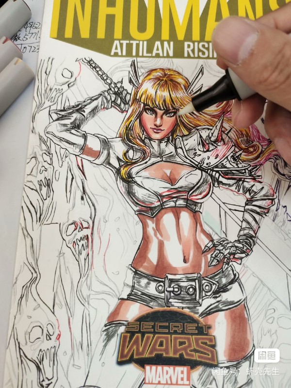 XiaKe's Marvel Magik Illyana Rasputine Hot Sexy Hand drawing with marker