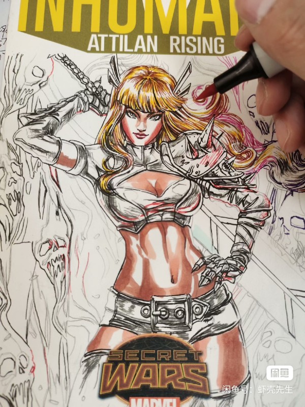 XiaKe's Marvel Magik Illyana Rasputine Hot Sexy Hand drawing with marker