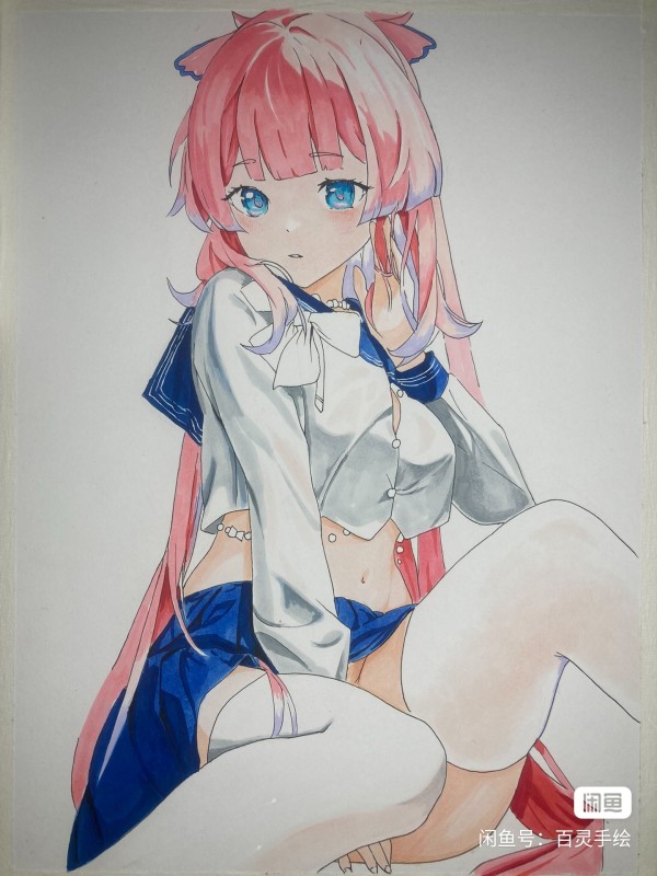 BaiLing's Japanese anime girls Hot Sexy Hand drawing with marker