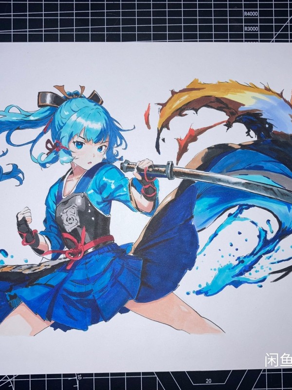 BaiLing's Japanese anime girls Hot Sexy Hand drawing with marker
