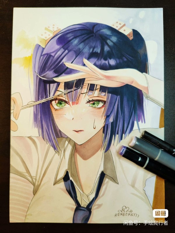 Crawler's Japanese anime girl Hot Sexy Hand drawing with marker