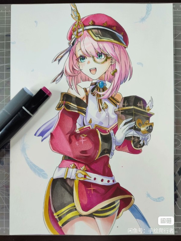Crawler's Japanese anime girl Hot Sexy Hand drawing with marker