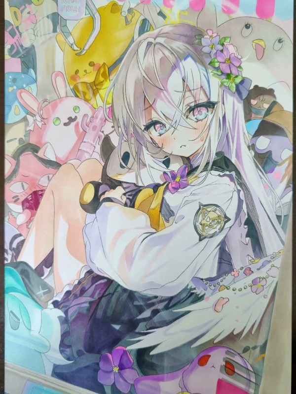 Crawler's Japanese anime girl Hot Sexy Hand drawing with marker