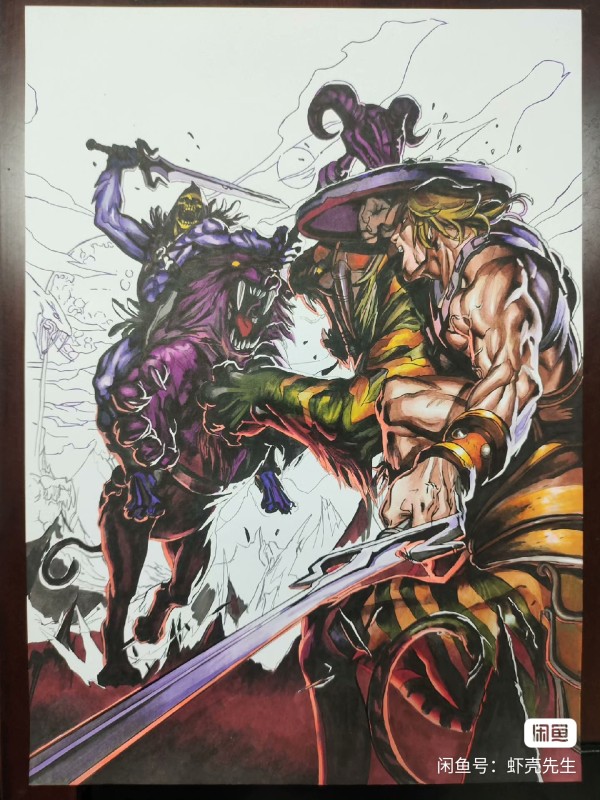 XiaKe's Heman vs Skeletor Hand drawing with marker