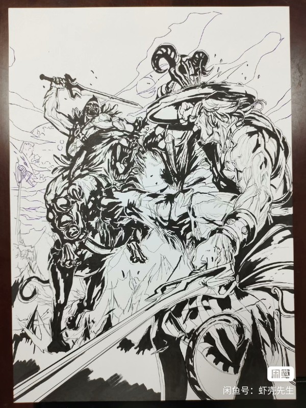 XiaKe's Heman vs Skeletor Hand drawing with marker