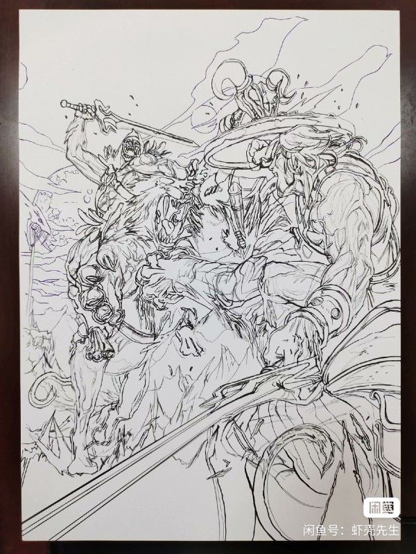 XiaKe's Heman vs Skeletor Hand drawing with marker