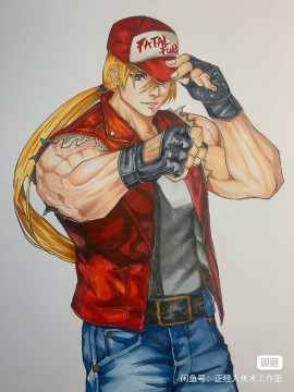 Honest's The King Of Fighters 97 Terry Bogard Hand drawing with marker