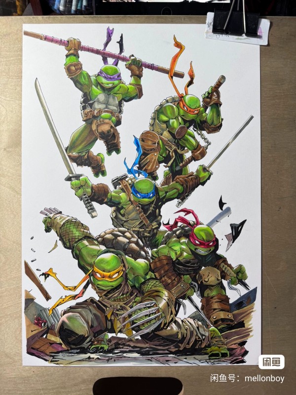 Mellonboy's Teenage Mutant Ninja Turtles Hand drawing with marker