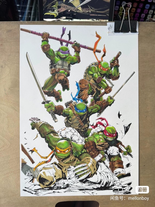 Mellonboy's Teenage Mutant Ninja Turtles Hand drawing with marker