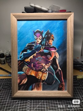 ZhouAzheng's DC Batman with Catwoman Hot Sexy Hand drawing with marker