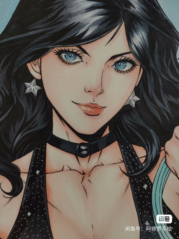 Asura's DC Donna Troy Hot Sexy Hand drawing with marker