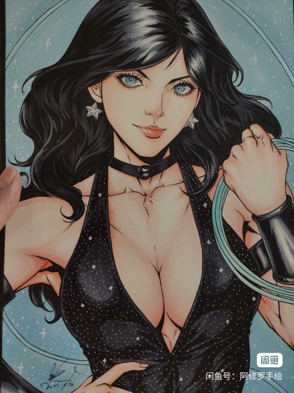 Asura's DC Donna Troy Hot Sexy Hand drawing with marker