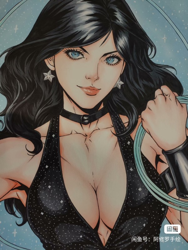 Asura's DC Donna Troy Hot Sexy Hand drawing with marker