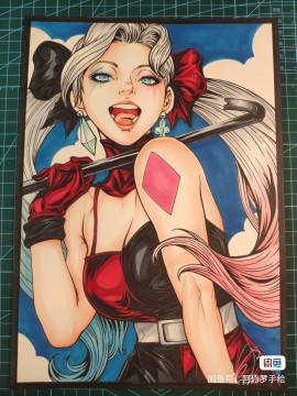 Asura's DC Harley Quinn Hot Sexy Hand drawing with marker
